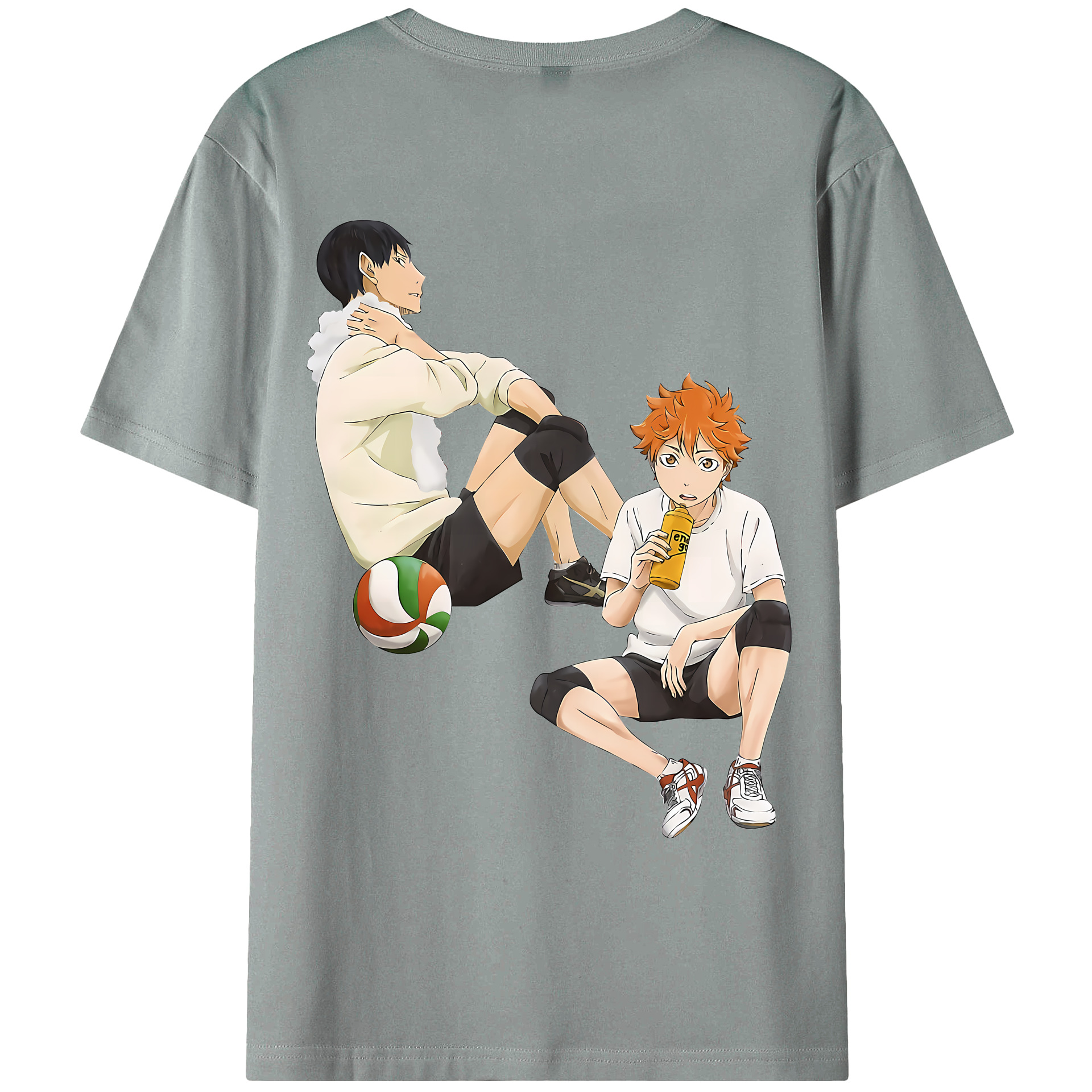 （画像用） ハイキュー!! Haikyu!! 綿100％ メンズ半袖Tシャツ（バックプリント） 通気性